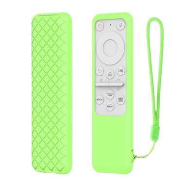 Imagem de JCMOYUTY BP59-00149A Capa para controle remoto Samsung M70B / M80B Monitor/Projetor Freestyle SP-LSP3BLAXZA Capa protetora de silicone verde manga brilha no escuro