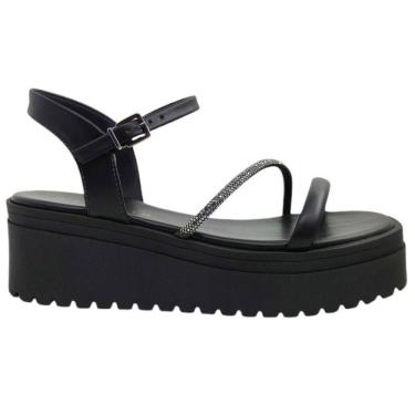 Imagem de Sandália Anabela Feminina Casual Dia a Dia com Strass FlyEasy Ultra Conforto Ramarim 2445203