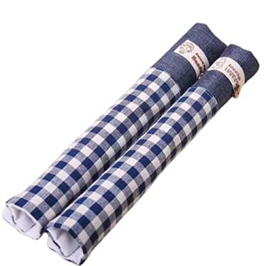 Imagem de ZHU IN SY Capas de maçaneta de porta de geladeira laváveis mantêm o aparelho limpo para geladeira, micro-ondas, fogão, forno, captura todas as manchas, poeira, impressão digital, capas de alça de geladeira removíveis, conjunto de 2 (xadrez)