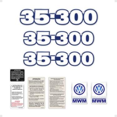 Imagem de Kit Adesivos Caminhão Vw 35-300 Emblemas Resinados Genérico - SPORTINO