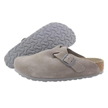 Imagem de Birkenstock Boston palmilha macia camurça moeda, Camurça Moeda, 5-5.5