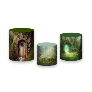 Imagem de Trio de Capas de Cilindro - Jardim Encantado com Cogumelos 043 - Via C