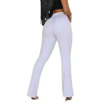 Imagem de Calça Flare Branca Feminina . - Wju Jeans, Branco, 46