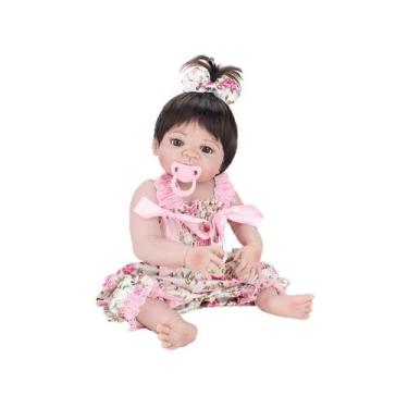 Imagem de Boneca Reborn Laura Baby Mini Pink Flower - com Acessórios NPK Doll