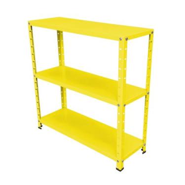 Imagem de Estante Aço 3 Prateleiras Reguláveis 25cm Multiuso Várias Cores - BMS 