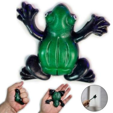 Imagem de Sapo Grande Realista Grudinho Estica Brincar Pegadinha Susto - Pais e 