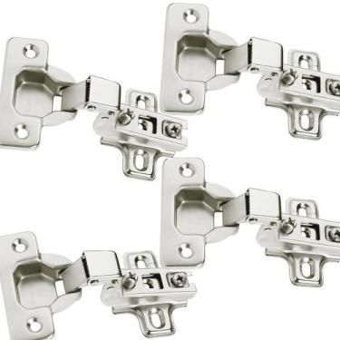 Imagem de 4Pçs Dobradiças Super Curva Caneco Porta Armário Móveis 35Mm - Fácil N