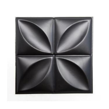 Imagem de Kit 10 Placas Revestimento De Parede Pvc 3D Petalas Preto - Papel De P