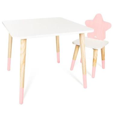 Imagem de Kit Mesa e Cadeira Infantil Estrela - Eita Casa Perfeita, Rosa bebe