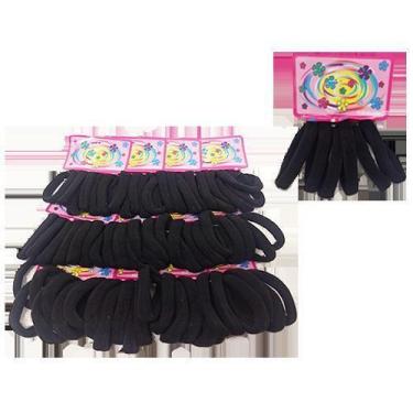 Imagem de Kit Elástico De Cabelo Rabico Preto 48 Un - Pandora