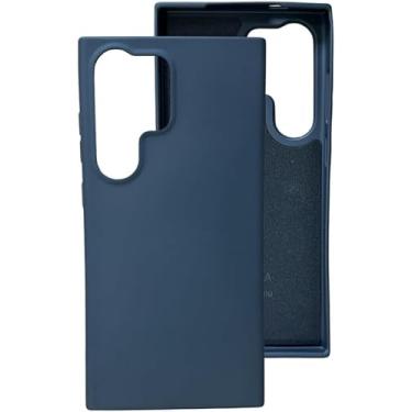 Imagem de Capinha Compatível Com Samsung Galaxy S24, S24 PLUS e S24 ULTRA Linha PREMIUM Colorida Preto, Branco, Vermelho, Azul, Verde, Rosa Transparente Slim Aveludada 3 Camadas (Azul escuro, S24 ULTRA)