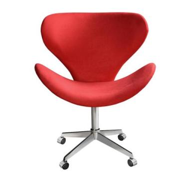 Imagem de Poltrona Isis Swan Cadeira Giratória com Rodinhas Escritório, Home off