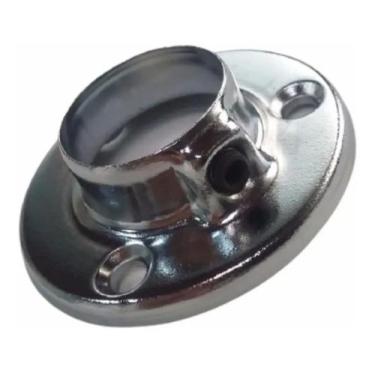 Imagem de Suporte Trava Para Tubo Cabideiro Redondo 25mm 10un C1109 - comercial 