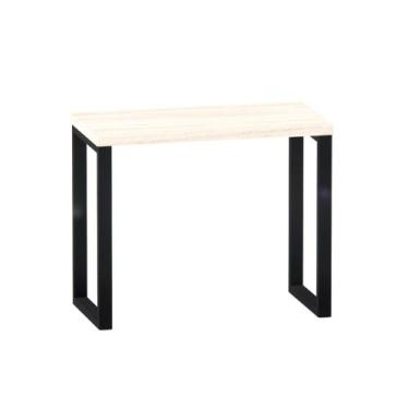 Imagem de Mesa Auxiliar Tubolar PE 40 Pandin 90 x 45 Cm Casablanca e Preto