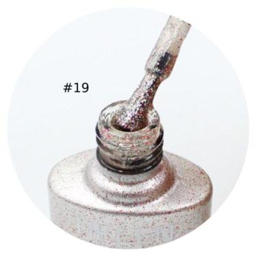 Imagem de Esmalte em gel 10ml helen color coleção 2023 -, 19 GLITTER CHAMPAGNE