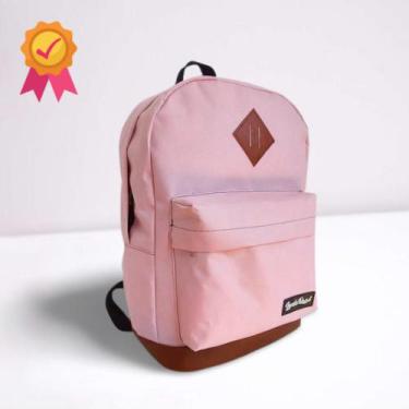 Imagem de Mochila masculina e feminina Ludoraal Barra bela Rosa/ Mochila escolar