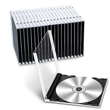 Imagem de Kigley Jewel Cases Capa de CD transparente padrão para substituição de proteção de DVD (preto)