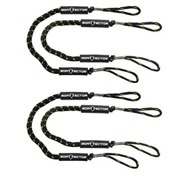 Imagem de Extreme Max 3006.3266 BoatTector Bungee Dock Line Value 4 Pack - 5', Preto/Dourado