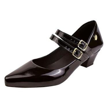 Imagem de Scarpin Bico Fino Estilo Boneca Salto Conforto 36.023 - Donna Santa, P