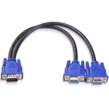 Imagem de Cabo Y Vga 1 Macho 2 Vga Fêmea 2 Monitores Em 1 Cpu Desktop - FG