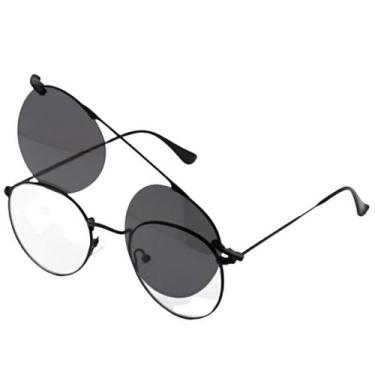 Imagem de Armação Óculos Grau 2 Em 1 Redondo Masculino Seatle - Shark Óculos