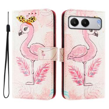 Imagem de Capa carteira para OnePlus Nord 4 5G, 3 compartimentos para cartão, 1 compartimento para dinheiro, capa flip de couro PU com padrão fofo, capa com fivela magnética à prova de choque, compatível com