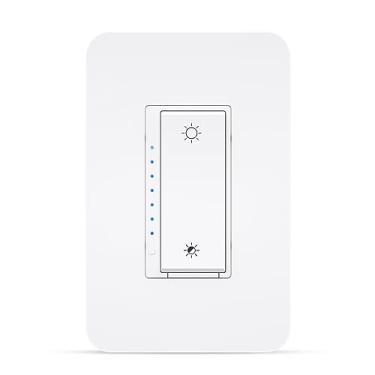 Imagem de Interruptor inteligente de intensidade de intensidade de luz 2,4 GHz Alexa Smart Switch WiFi compatível com Alexa e Google Assistant, polo único, fio neutro necessário