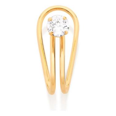 Imagem de Brinco Piercing De Pressão Aro Duplo, Compo 526670 - ROMMANEL, Branco,