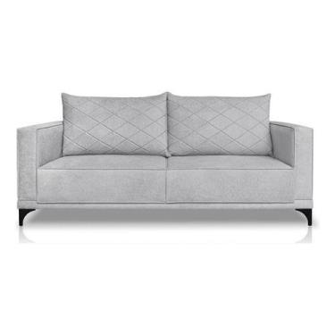 Imagem de Sofá Viena 2 Lugares Bouclê 1.60m Pés Em Aço Para Sala Bz - BZ Decor, 