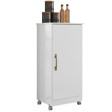 Imagem de Armário Multiuso Lírio 49cm 1 Porta Branco Moval, Branco