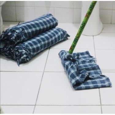 Imagem de Kit com 5 panos de chão limpeza lavanderia 100% algodão - BruceBaby Bo