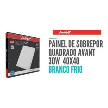 Imagem de Kit 10 Painel Led Sobrepor 30w 40x40 Quadrado Branco Frio - Avant, Bra