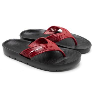 Imagem de Chinelo Masculino Ortopédico Fascite Plantar - alcalay, 40, Vermelho