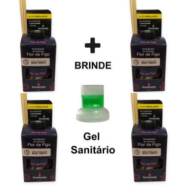 Imagem de 4 Aromatizador Ambiente Senalândia Flor de Figo 280ml Difusor Vareta C