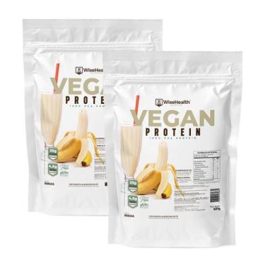Imagem de Kit 2 Vegan Protein - Proteína Vegana Banana 837g - WiseHealth
