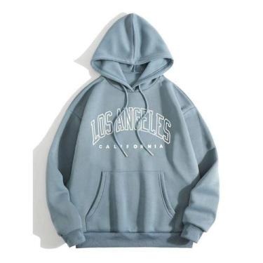 Imagem de Moletom Canguru Marrom Los Angeles Com Bolsos - Bliss, Azul bebê, P