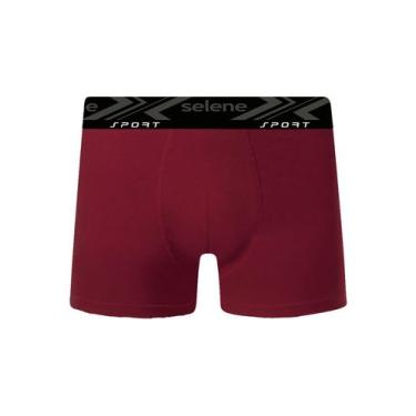 Imagem de Cueca Boxer Selene 111880.001 Algodão T. P/EG, M, 882, Bordô
