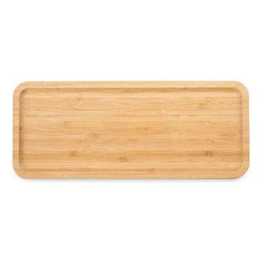 Imagem de Bandeja De Bambu Resistente Produto Natural 28x11cm - Kadê