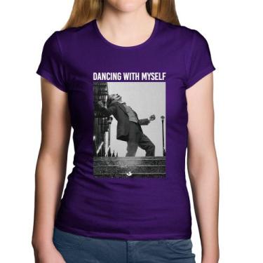 Imagem de Baby Look Algodão Dancing with myself - Foca na Moda, Roxo, GGG