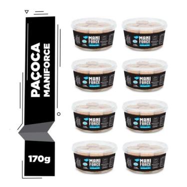 Imagem de Kit 08 Potes Maniforce Paçoca Rolha Zero Açúcar 170g/07unid.