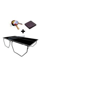 Imagem de MESA DE PING PONG COR PRETA C/ Rede MDP 15mm Klopf 1087 + KIT 5055 + C