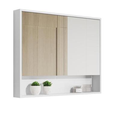 Imagem de Armário Banheiro Superior Aéreo Eros 2 Portas Branco - Emes Moveis