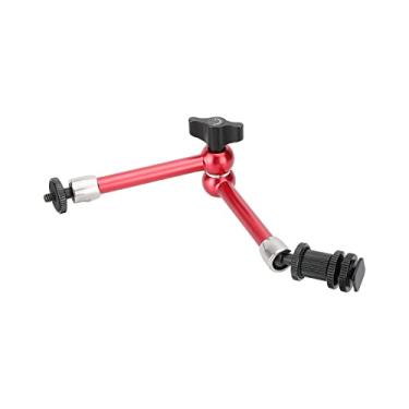 Imagem de CAMVATE Braço mágico articulado universal de 11" aço inoxidável feito com suporte de sapato para câmera DSLR monitor/lanterna (vermelho) - 3092