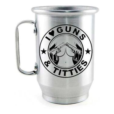 Imagem de Caneca De Aluminio Civil Militar Policia Caveira Guns Titis - Alabama 