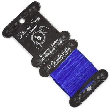 Imagem de Linha De Seda Pura Para Bordar - O Casulo Feliz, GRALHA AZUL