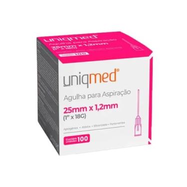 Imagem de AGULHA P/ASPIRACAO 25MMX1,2MM (1''X18G) CX C/100 UN UNIQMED