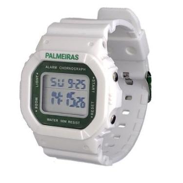 Imagem de Relógio Palmeiras Oficial Digital Esportivo Branco SEP-DIGI1-1-Unissex