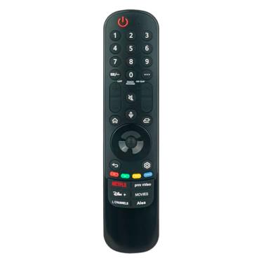 Imagem de Controle remoto de TV de substituição por voz compatível com Smart TVs LG 75QNED75URA OLED77M3PUA OLED83G3PUA OLED97M3PUA OLED65G3PUA 50UR8000AUA OLED42C3PUA 55UR8000AUA 86QNED80URA OLED77G3PUA