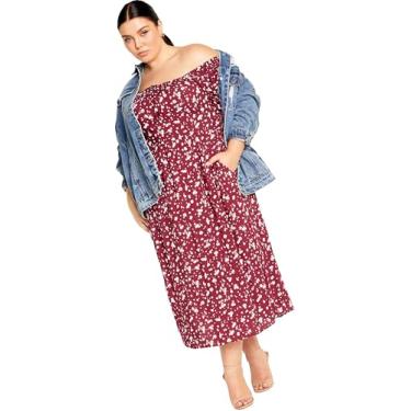 Imagem de City Chic Vestido feminino plus size Jessie PRT, retrô Ditsy, 12, Retrô Ditsy, 46