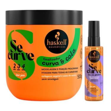 Imagem de Kit Se Curve Finalizador Curva e Cola 500ml + Sérum Óleo Haskell